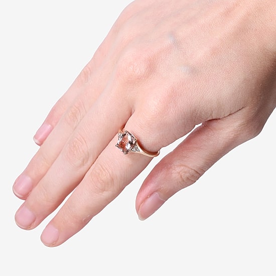 LIMITED QUANTITIES! Womens 1/10 CT. T.W. Genuine Pink Morganite 14K Rose Gold Cocktail Ring