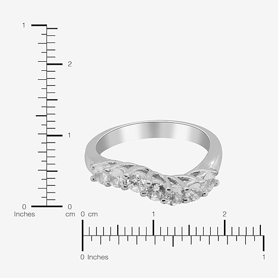 LIMITED QUANTITIES  Genuine White Zircon Sterling Silver Wave Ring