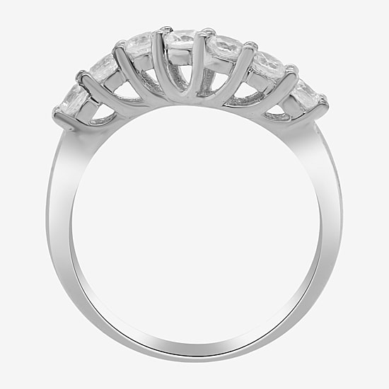 LIMITED QUANTITIES  Genuine White Zircon Sterling Silver Wave Ring