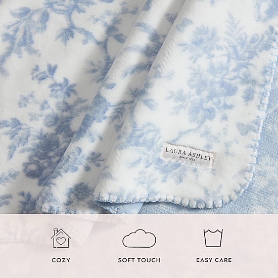 Laura Ashley Bedford Washable Throw