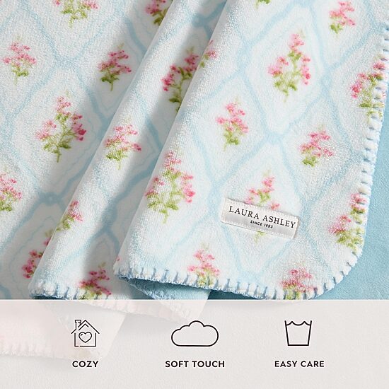 Laura Ashley Pinford Trellis Washable Throw