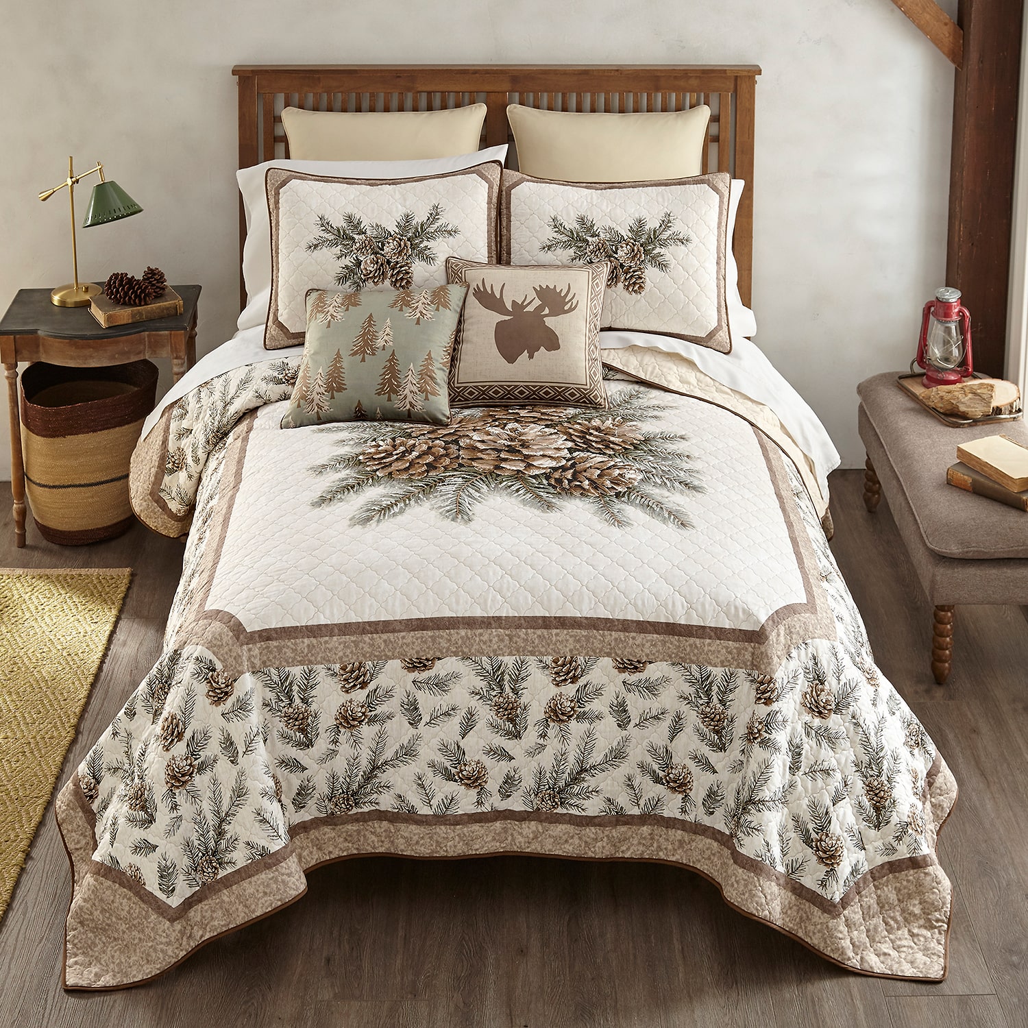 Donna Sharp Pine Medallion Square Throw Pillow