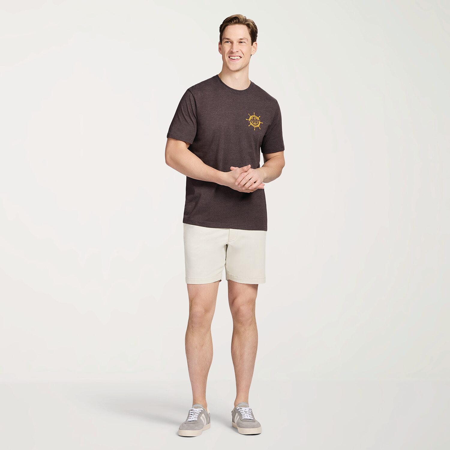 IZOD Mens Round Neck Short Sleeve Classic Fit Graphic T-Shirt