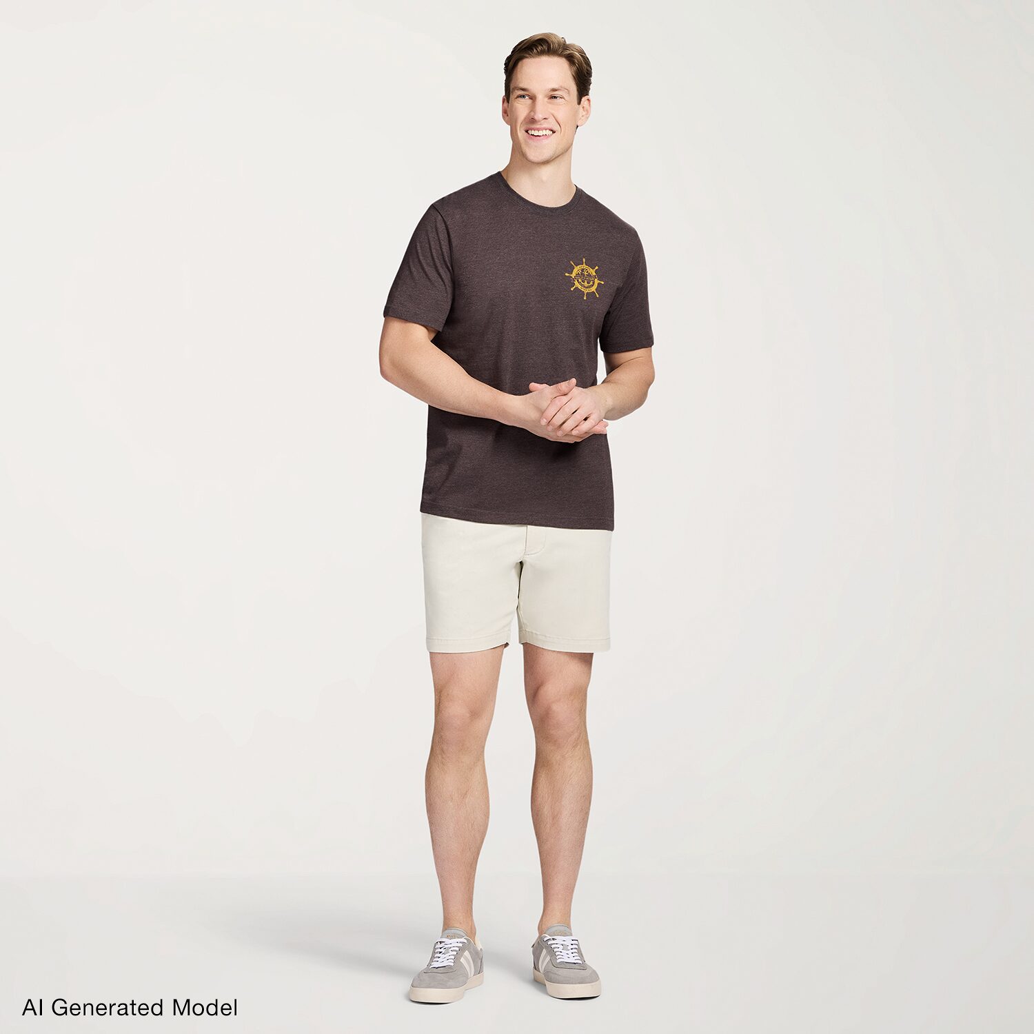 IZOD Saltwater Soft Wash Mens Crew Neck Short Sleeve Classic Fit Graphic T-Shirt