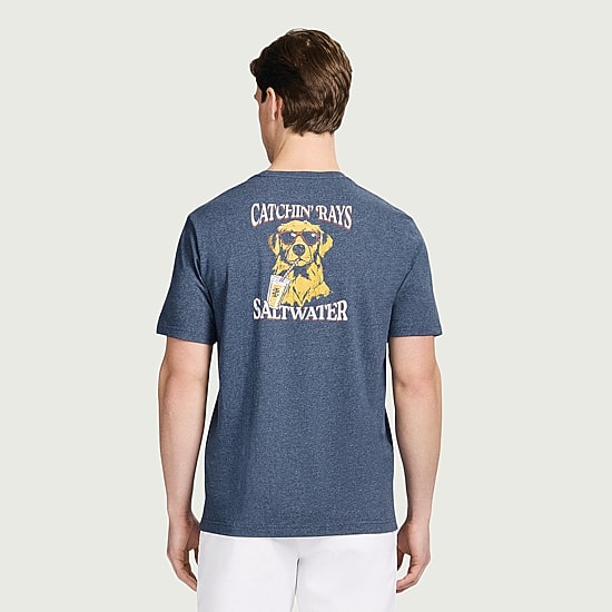 IZOD Saltwater Soft Wash Mens Crew Neck Short Sleeve Classic Fit Graphic T-Shirt