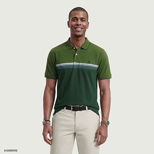 Izod Advantage Performance Mens Classic Fit Short Sleeve Polo Shirt In Green