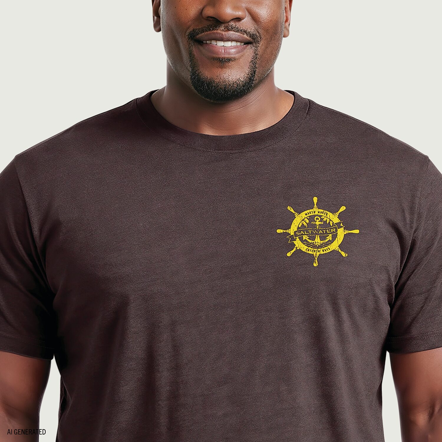 IZOD Saltwater Mens Crew Neck Short Sleeve Classic Fit Big and Tall Graphic T-Shirt
