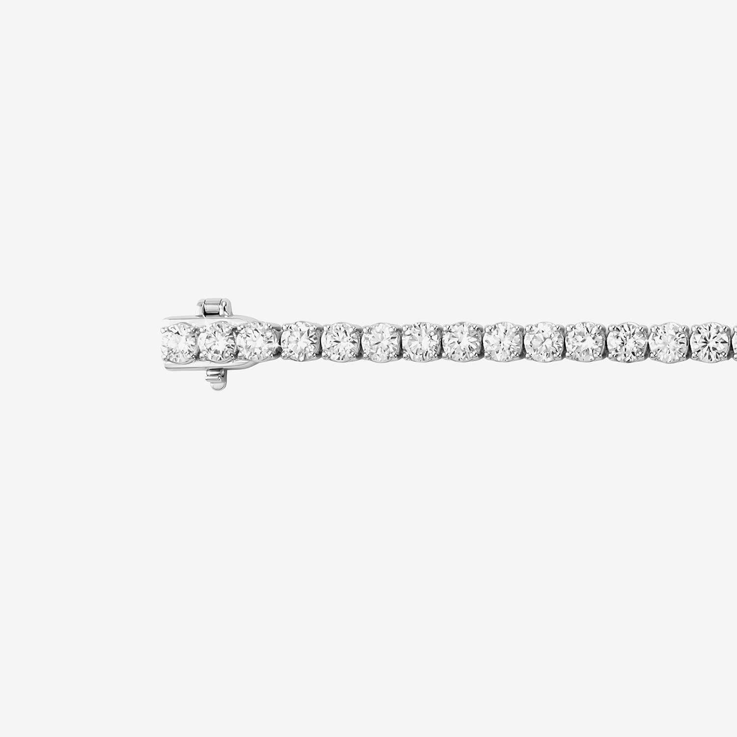 (F / Si2) Womens 5 CT. T.W. Lab Grown White Diamond 10K Gold 7.25 Inch Tennis Bracelet