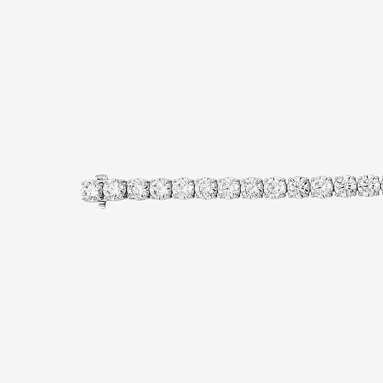 (F / Si2) Womens 15 Ct. T.W. Lab Grown White Diamond 10K Gold 8 Inch Tennis Bracelet
