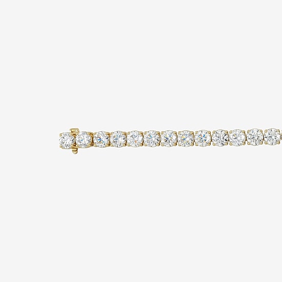 (F / Si2) Womens 15 Ct. T.W. Lab Grown White Diamond 10K Gold 7.25 Inch Tennis Bracelet