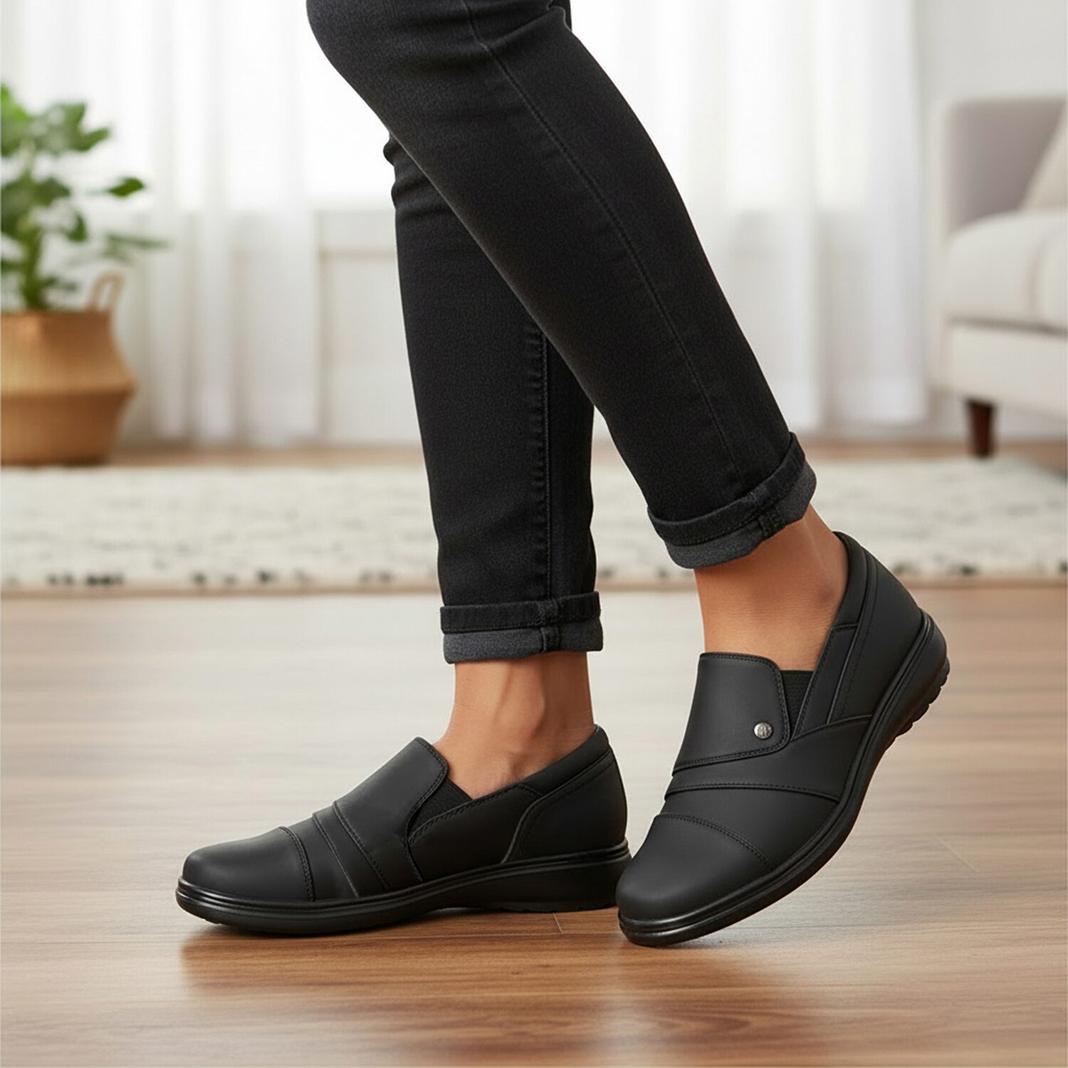 Easy Street Zilla Womens Round Closed Toe Slip-On Shoe