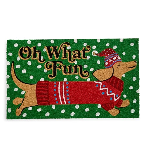 North Pole Trading Co . Dog Indoor Outdoor Rectangular Doormat In Green