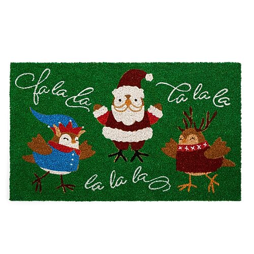 North Pole Trading Co . Birds Indoor Outdoor Rectangular Doormat In Green