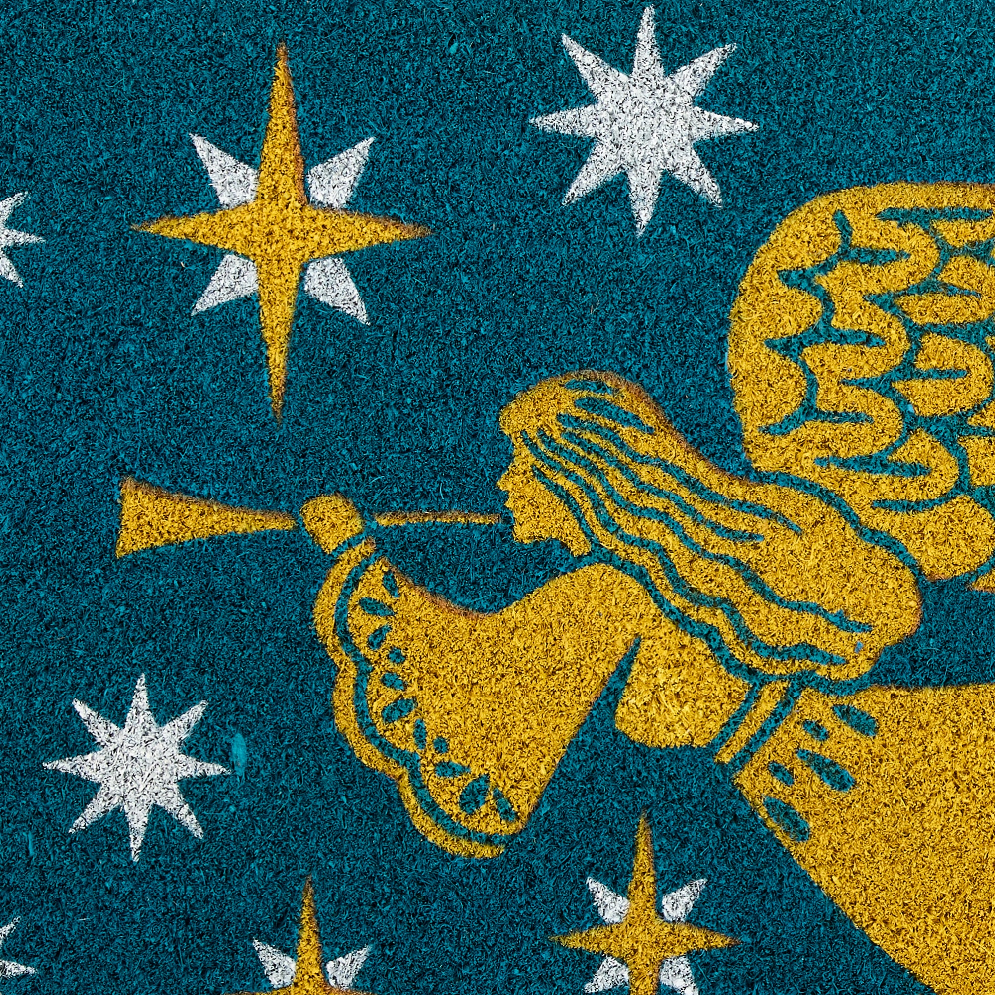 North Pole Trading Co. Angel Indoor Outdoor Rectangular Doormat