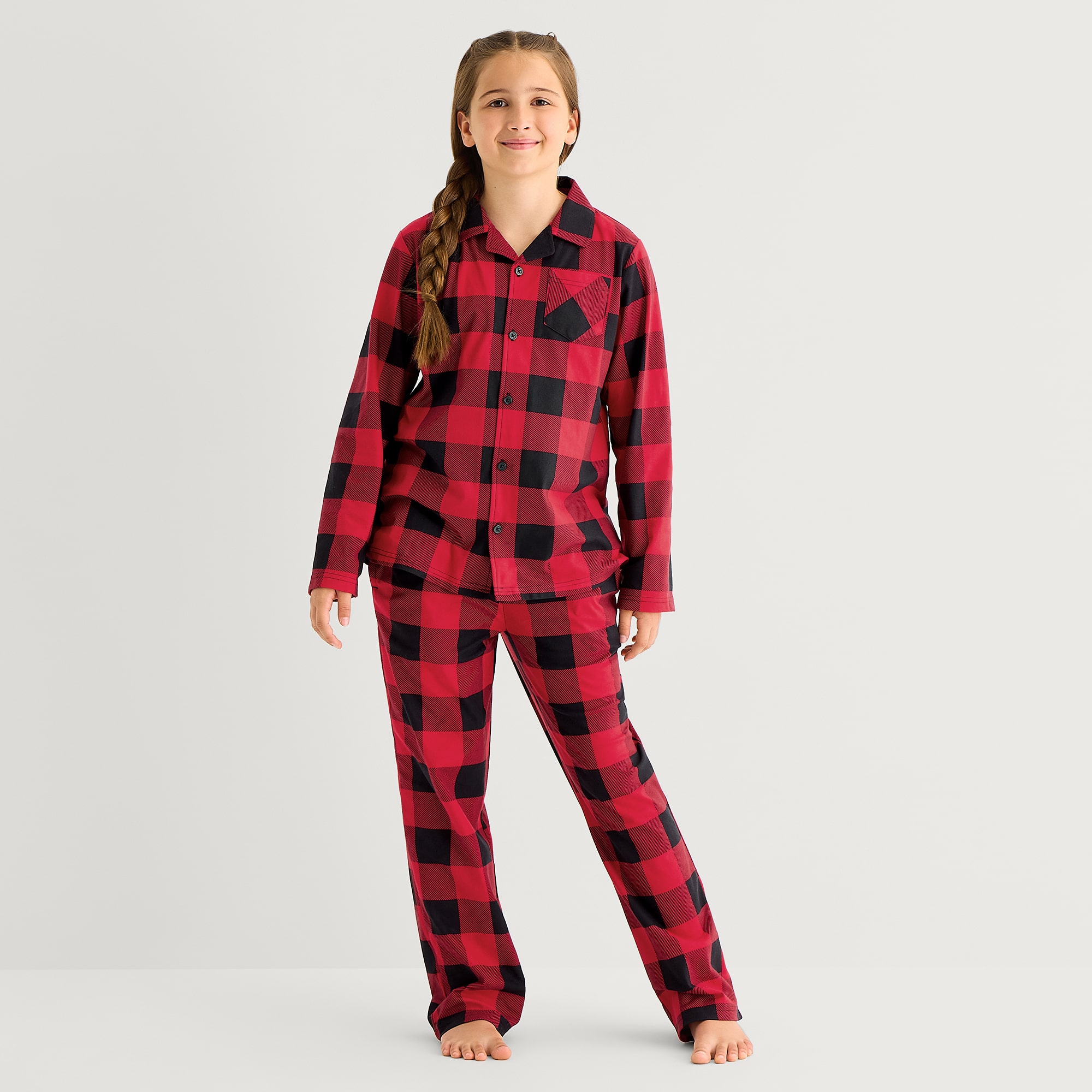 North Pole Trading Co. Little & Big Kid Boys Fleece Long Sleeve 2-pc. Pajama Set