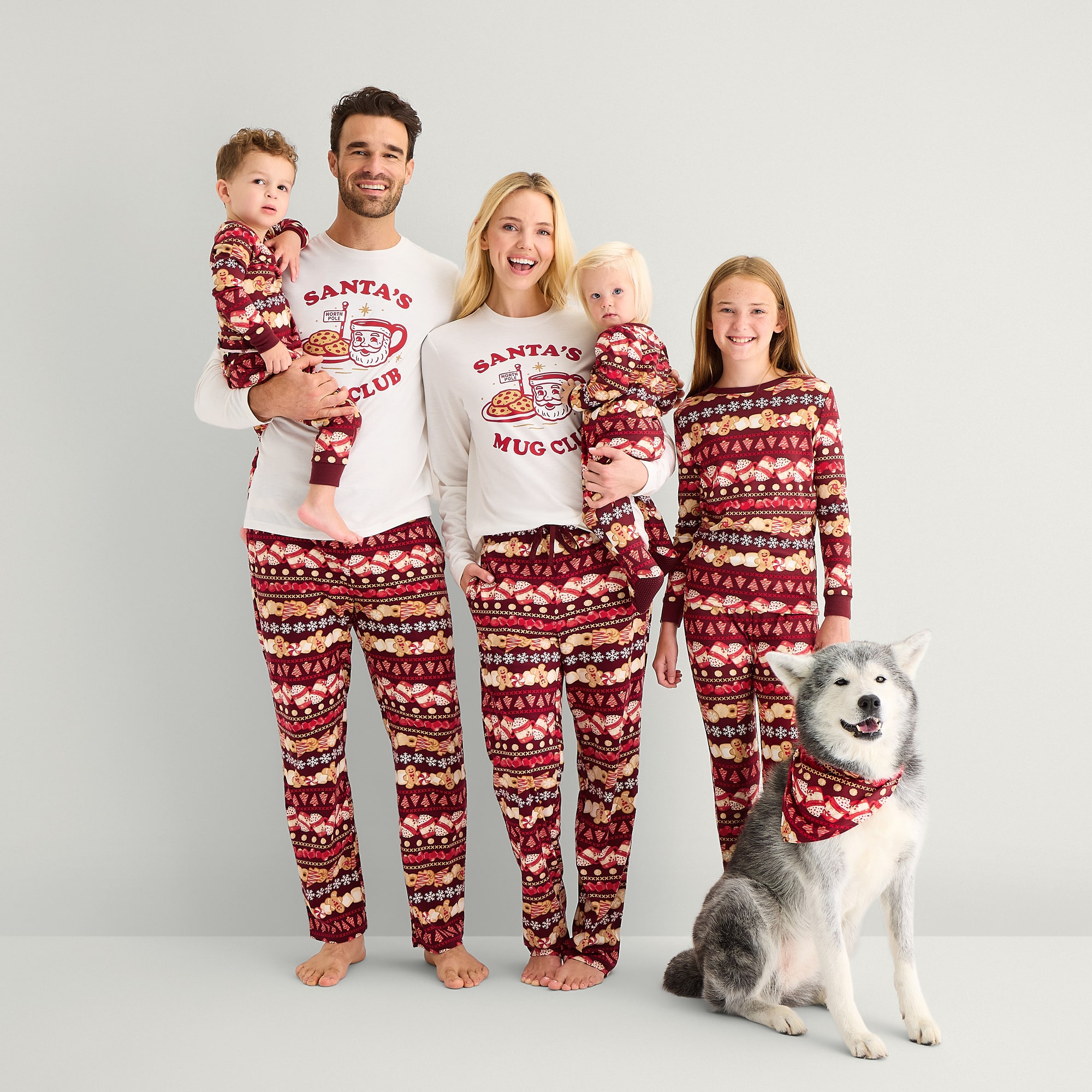 North Pole Trading Co. Unisex Adult Crew Neck Long Sleeve 2-pc. Pajama Set