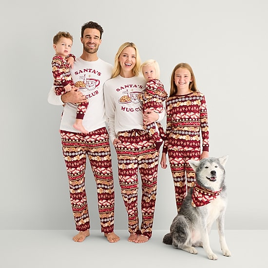 North Pole Trading Co. Unisex Adult Crew Neck Long Sleeve 2-pc. Pajama Set