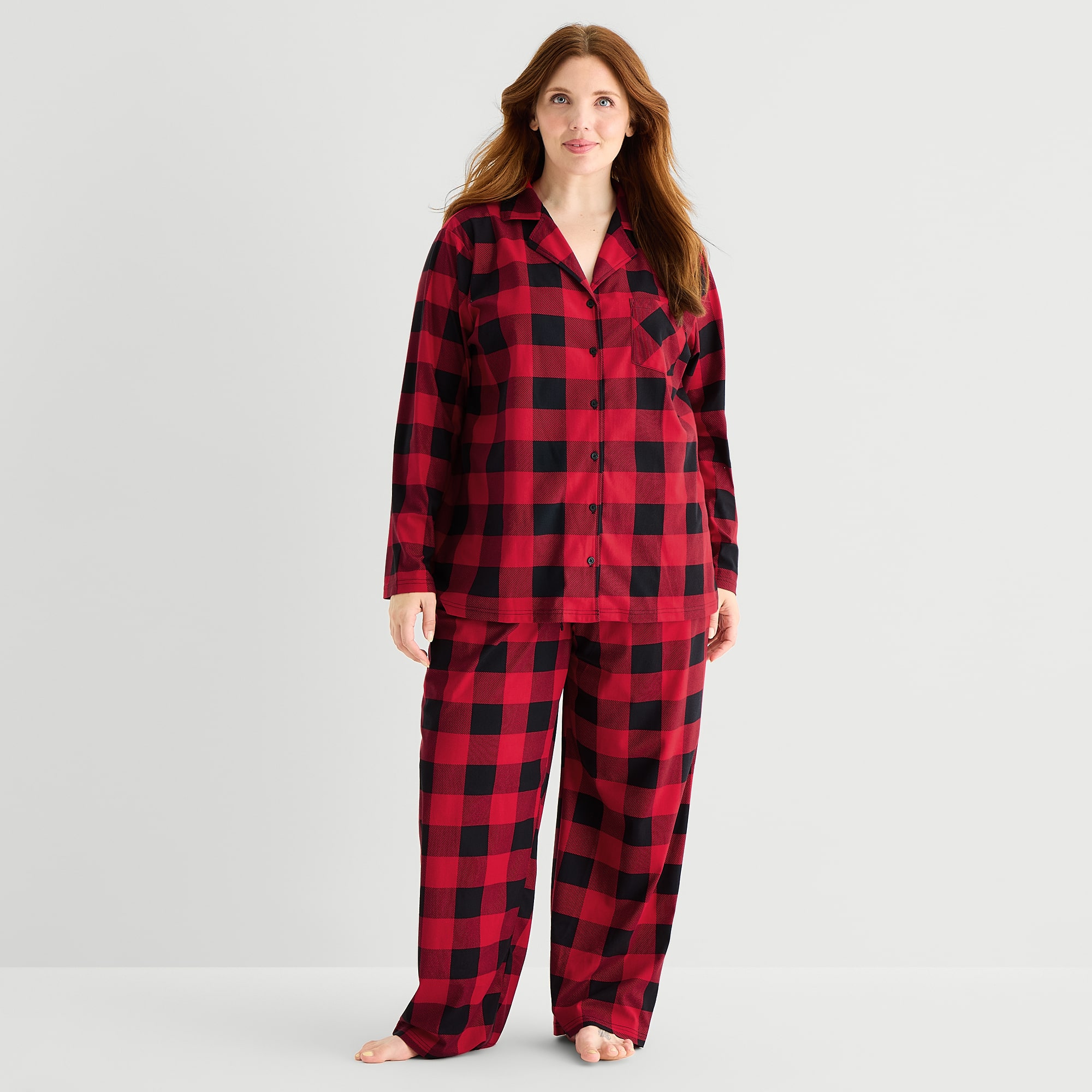 North Pole Trading Co. Womens Fleece Long Sleeve 2-pc. Matching Family Pajama Set
