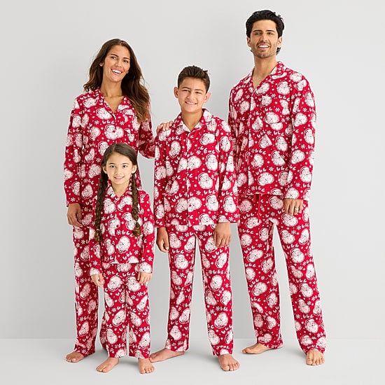 North Pole Trading Co. Womens Fleece Long Sleeve 2-pc. Pajama Set