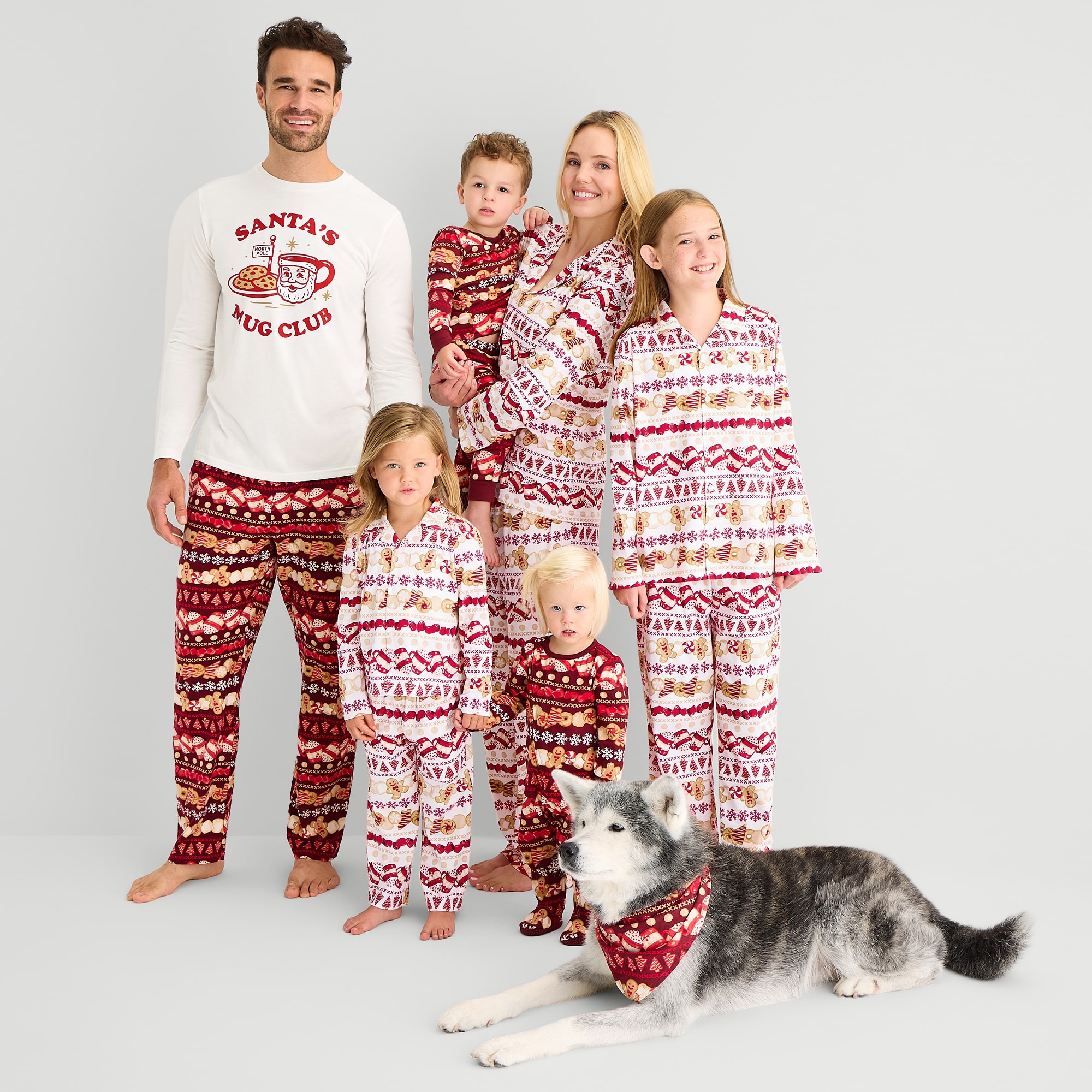 North Pole Trading Co. Unisex Adult Crew Neck Long Sleeve 2-pc. Pajama Set