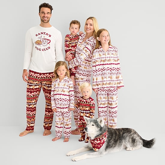 North Pole Trading Co. Unisex Adult Crew Neck Long Sleeve 2-pc. Pajama Set
