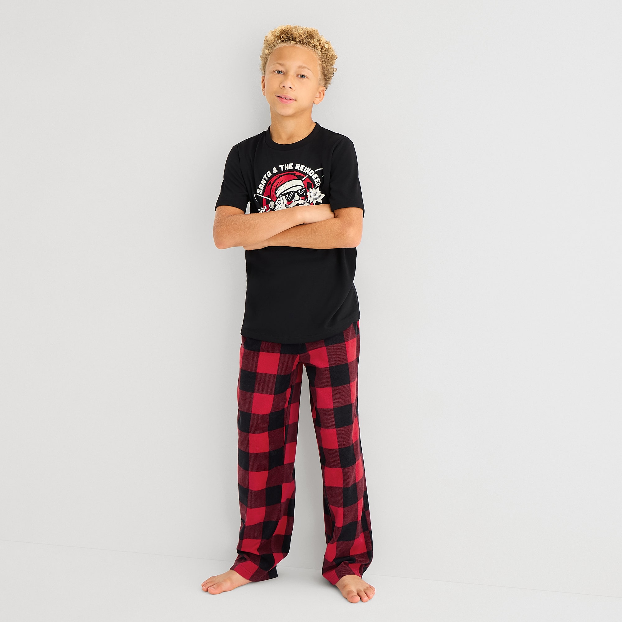 North Pole Trading Co. Little & Big Kid Unisex Fleece Matching Family Pajama Pants