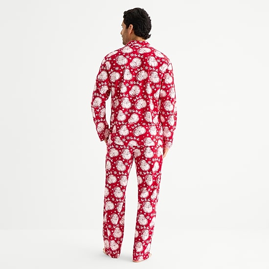 North Pole Trading Co. Mens Fleece Long Sleeve 2-pc. Matching Family Pajama Set