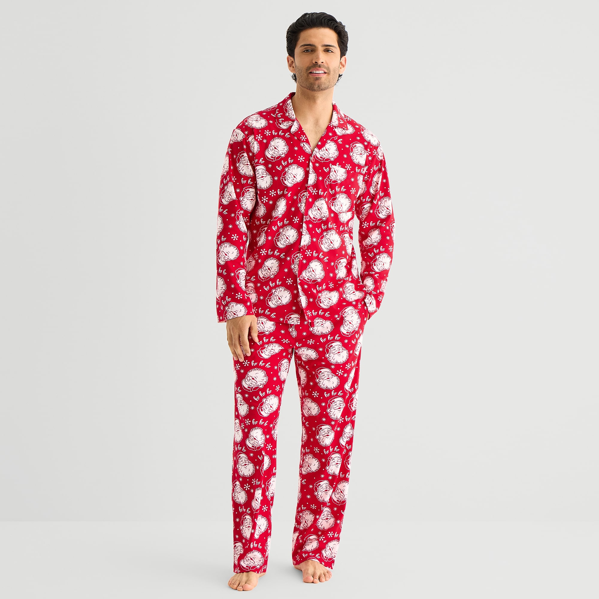 North Pole Trading Co. Mens Fleece Long Sleeve 2-pc. Matching Family Pajama Set