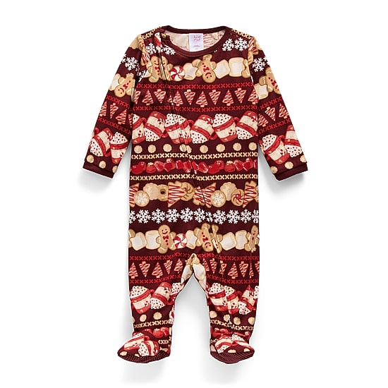 North Pole Trading Co. Baby Unisex Fleece Long Sleeve Crew Neck Footed Pajamas