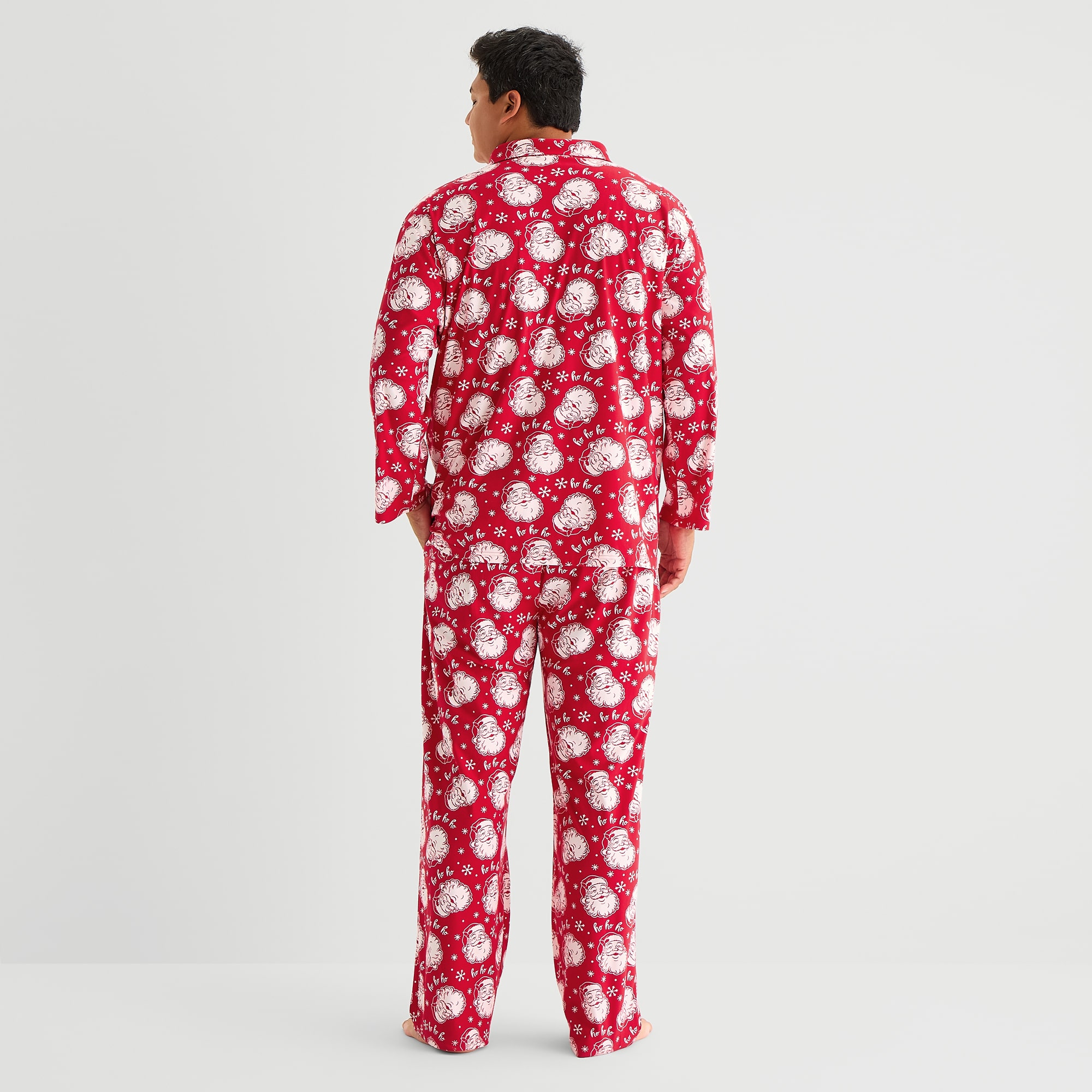 North Pole Trading Co. Mens Fleece Long Sleeve 2-pc. Matching Family Big and Tall Pajama Set