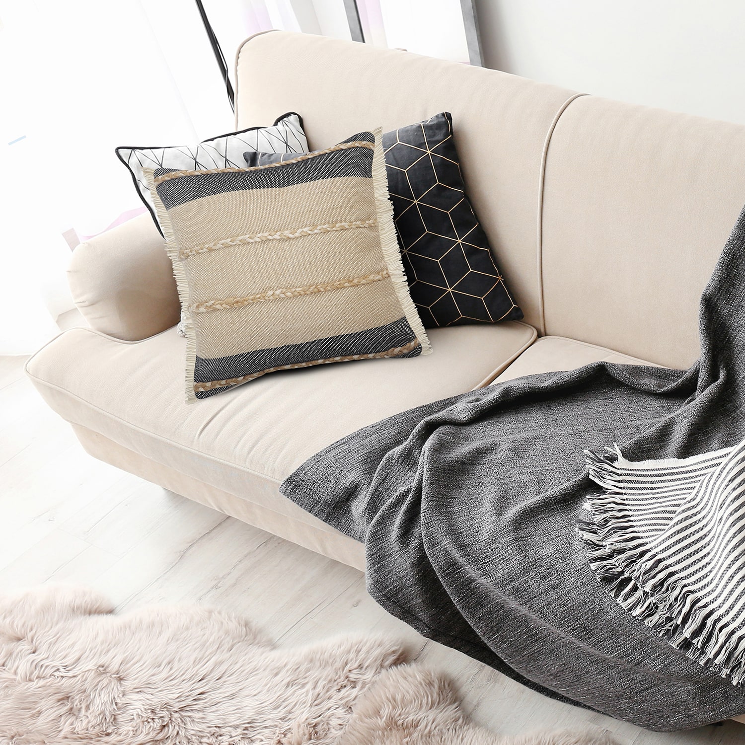 LR Home Alia Square Throw Pillow