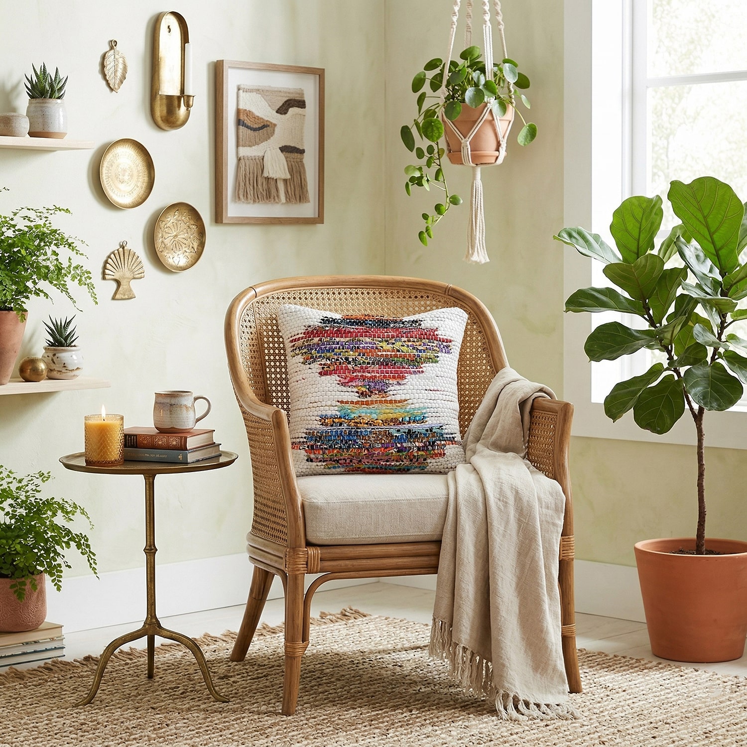 LR Home Anna Square Throw Pillow