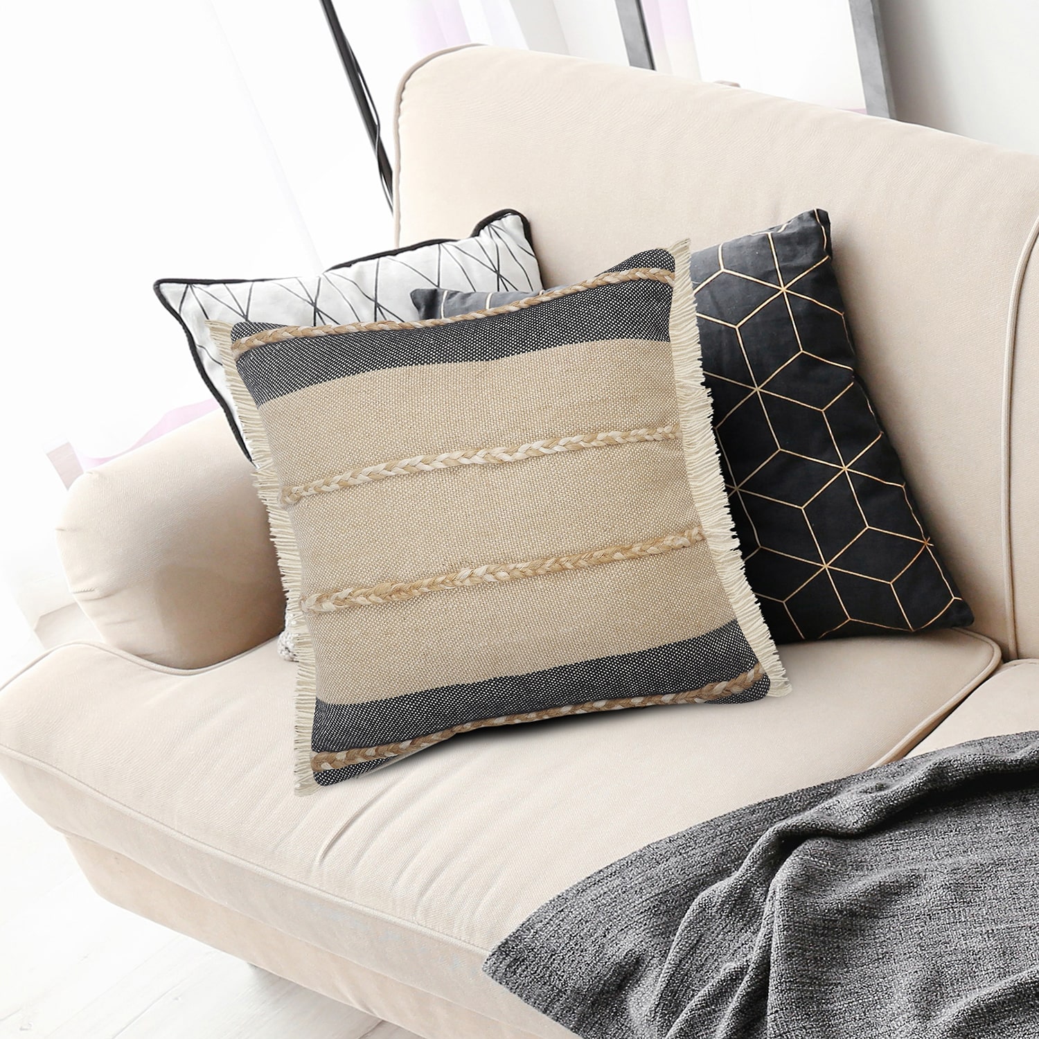 LR Home Alia Square Throw Pillow
