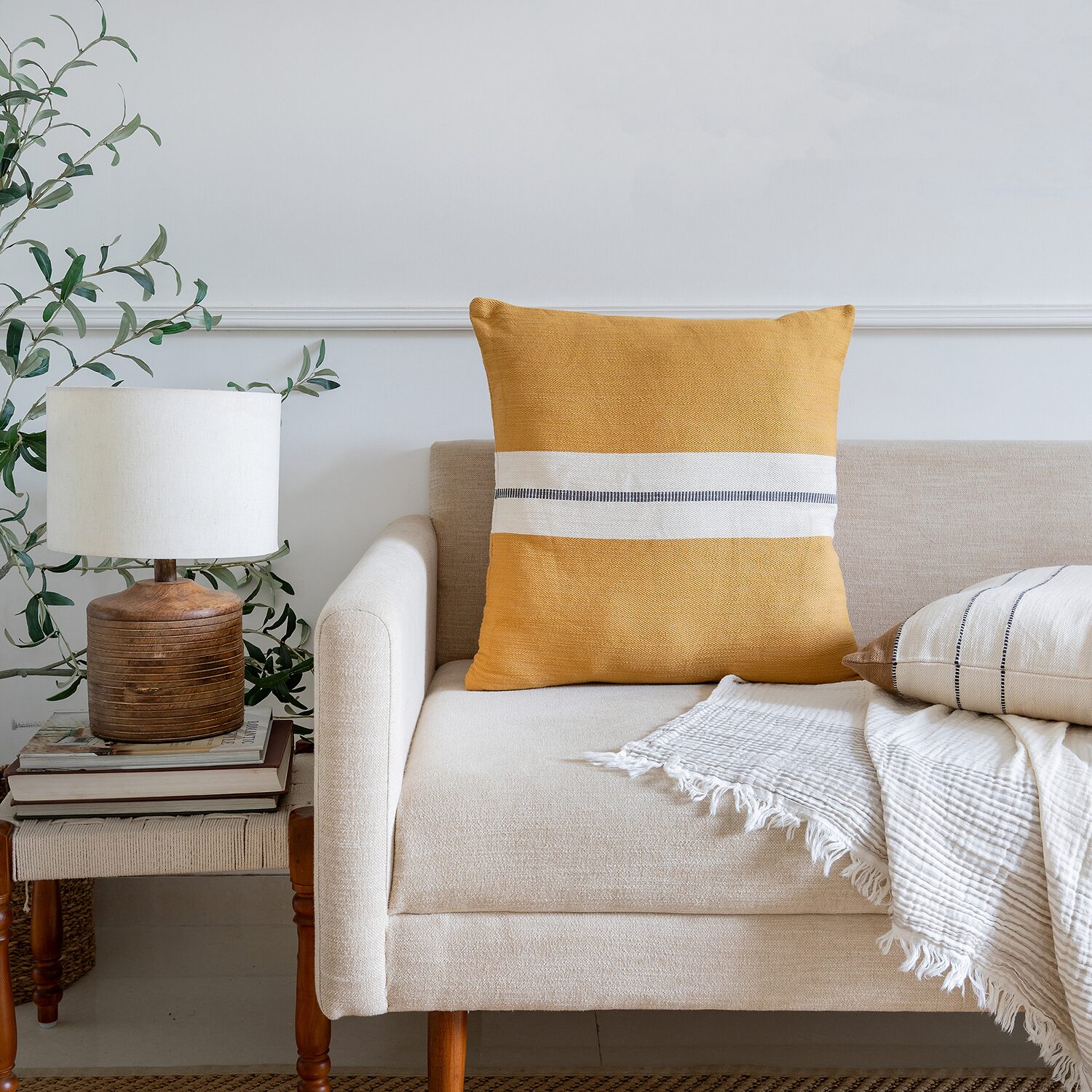 LR Home Lia Square Throw Pillow