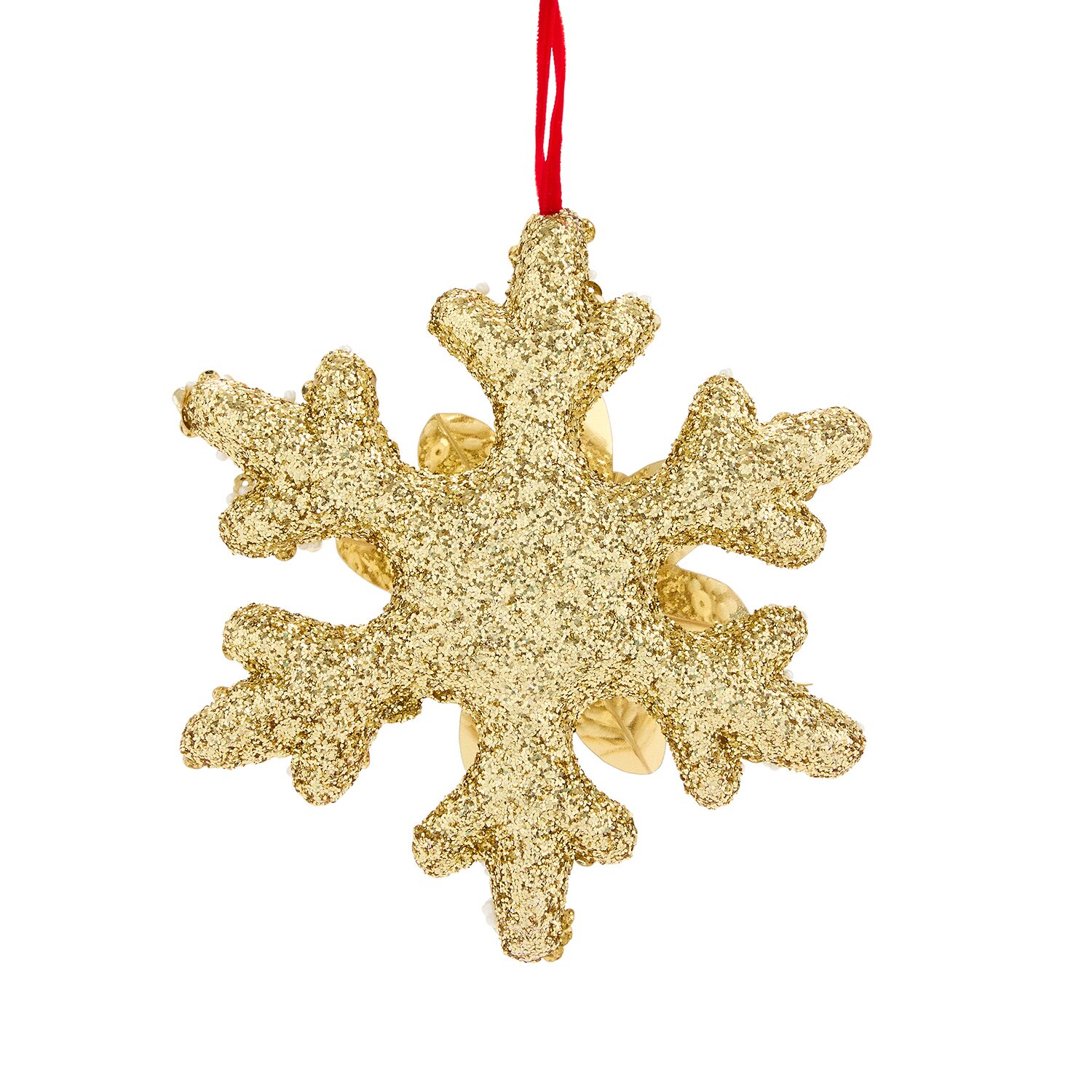 Martha Stewart Gold Snowflake W/Tassel Christmas Ornament