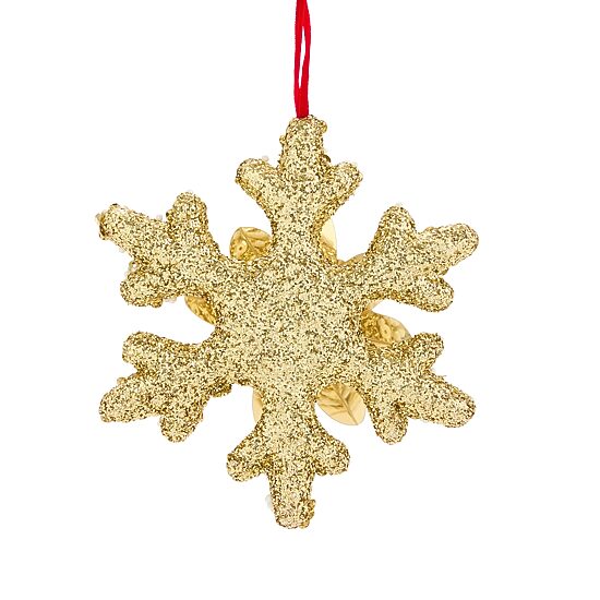 Martha Stewart Gold Snowflake W/Tassel Christmas Ornament