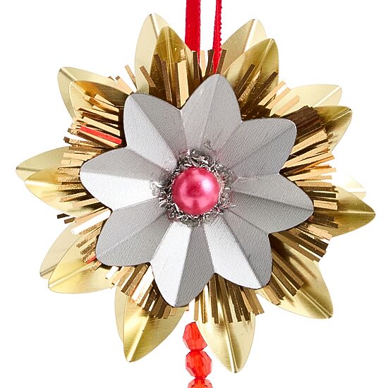 Martha Stewart Gold Snowflake Christmas Ornament