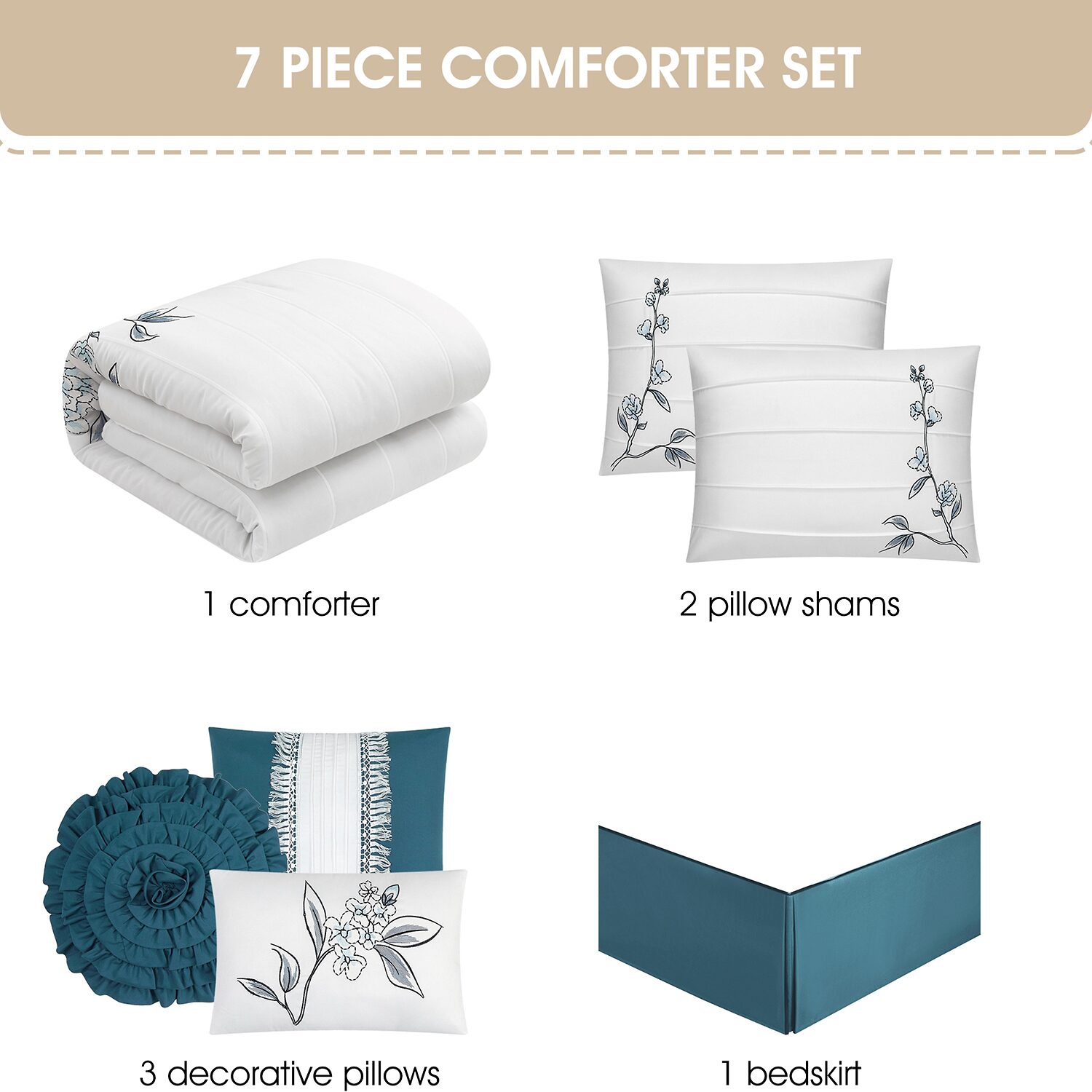 Stratford Park Jace 7-pc. Midweight Complete Bedding Set