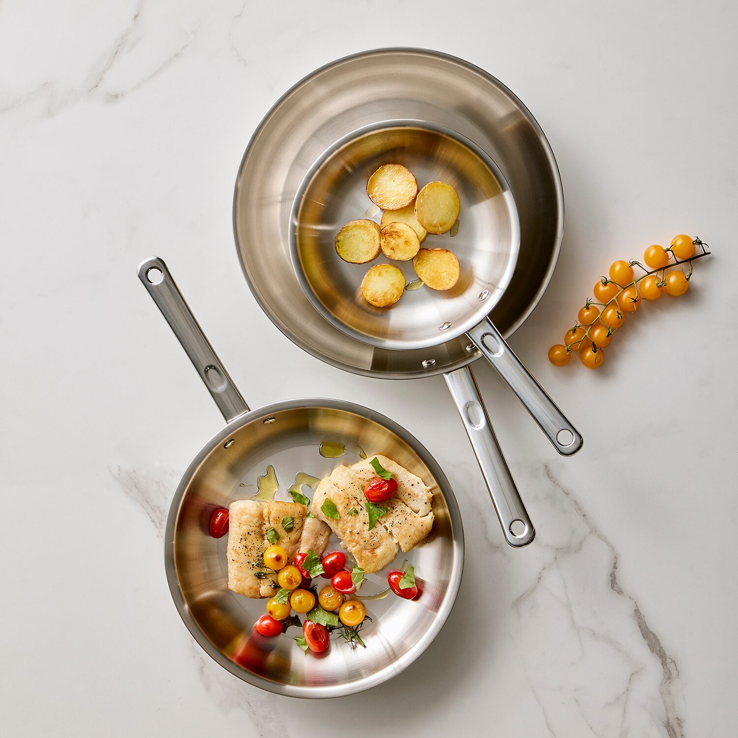 Cooks Stainless Steel 3-pc. Frypan Set