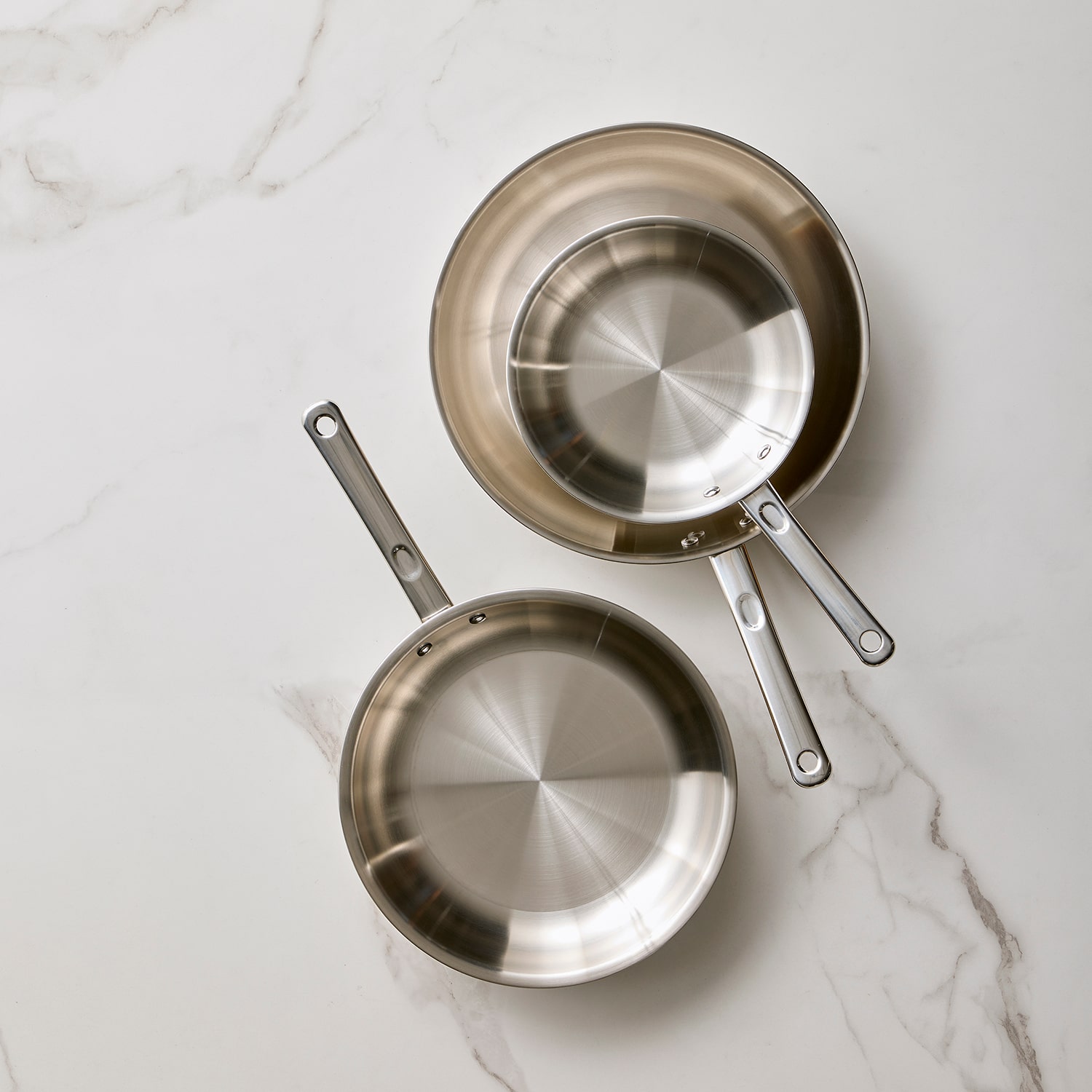 Cooks Stainless Steel 3-pc. Frypan Set
