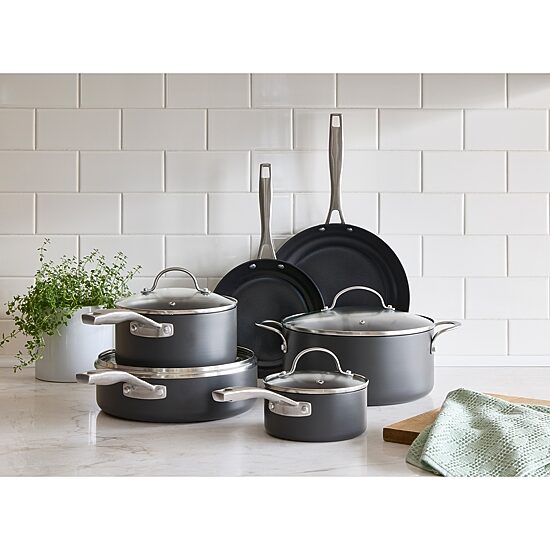 Cooks Hard Anodized Titanium Ceramic 10-pc. Cookware Set