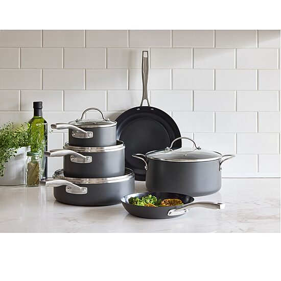 Cooks Hard Anodized Titanium Ceramic 10-pc. Cookware Set