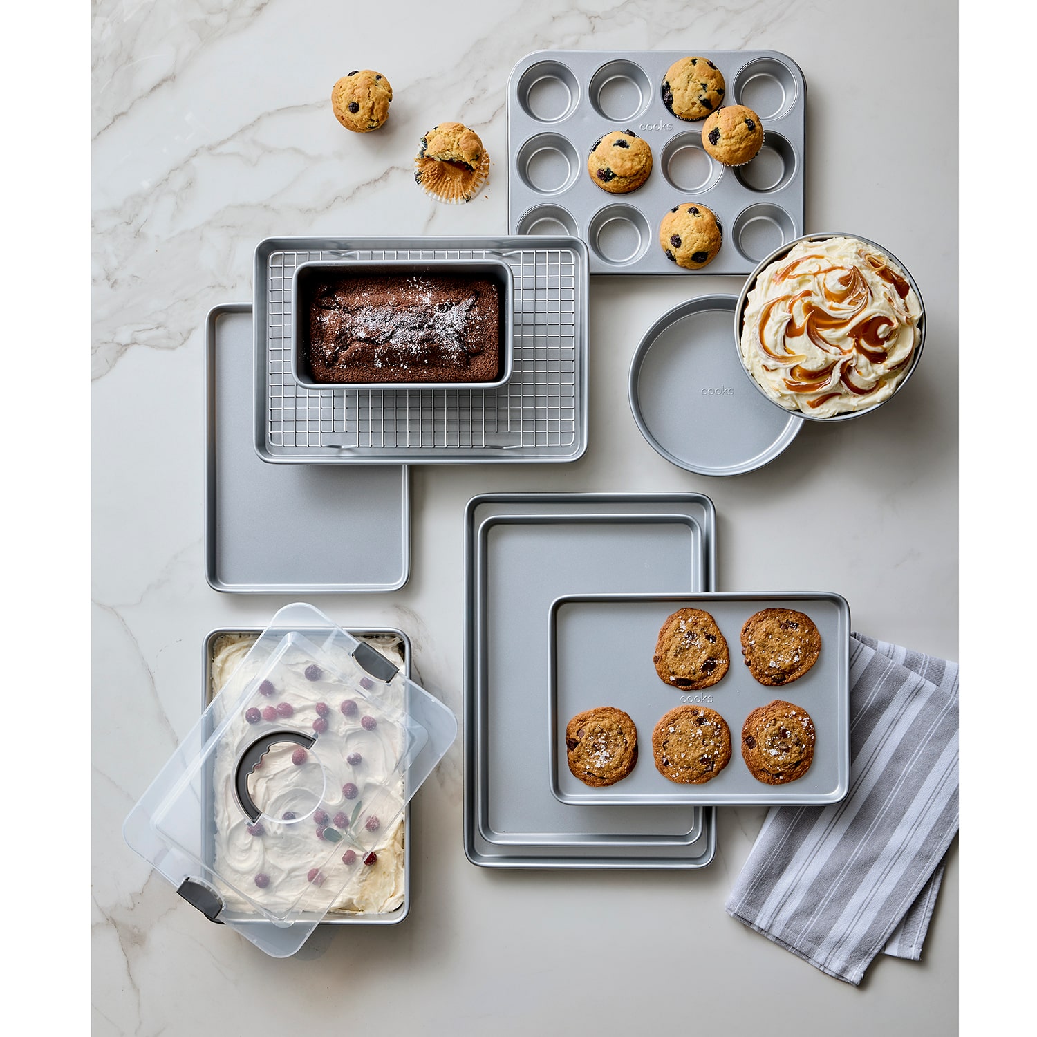 Cooks Carbon Steel Non-Stick 7-pc. Bakeware Set