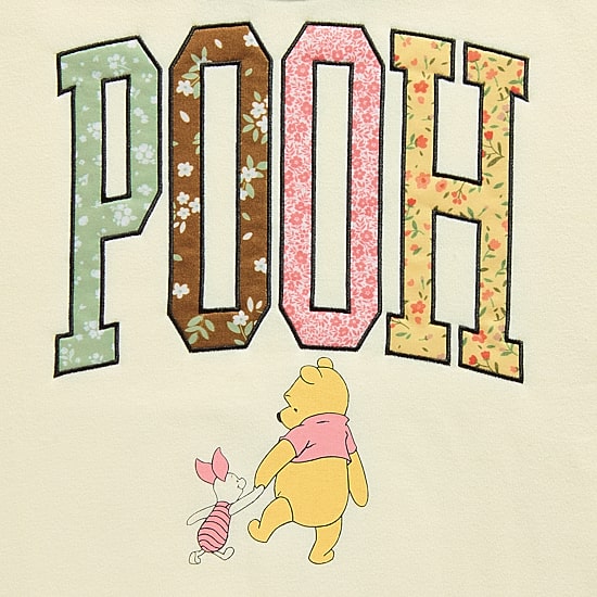 Pooh Crew Fleece Womens Juniors Crew Neck Long Sleeve Winnie The Pooh Sweatshirt