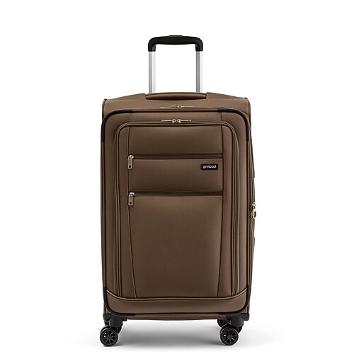 Protocol Explorer 2.0 24 Inch Softside Expandable Checked Spinner Luggage, One Size, Brown
