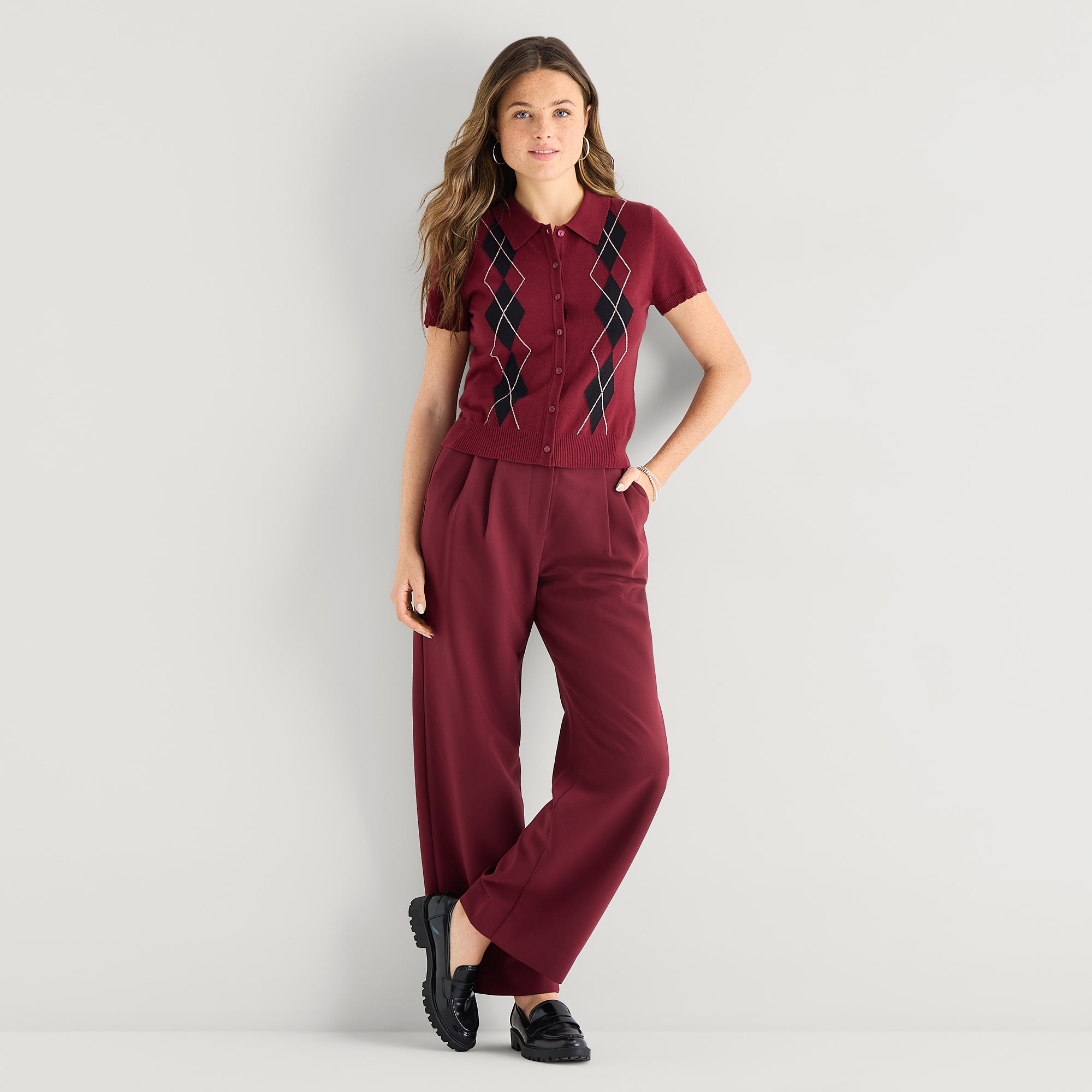 by&by Juniors Womens Short Sleeve Pullover Sweater