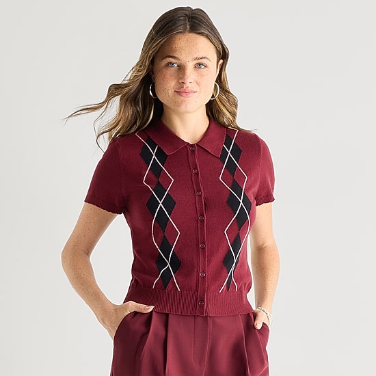 by&by Juniors Womens Short Sleeve Pullover Sweater