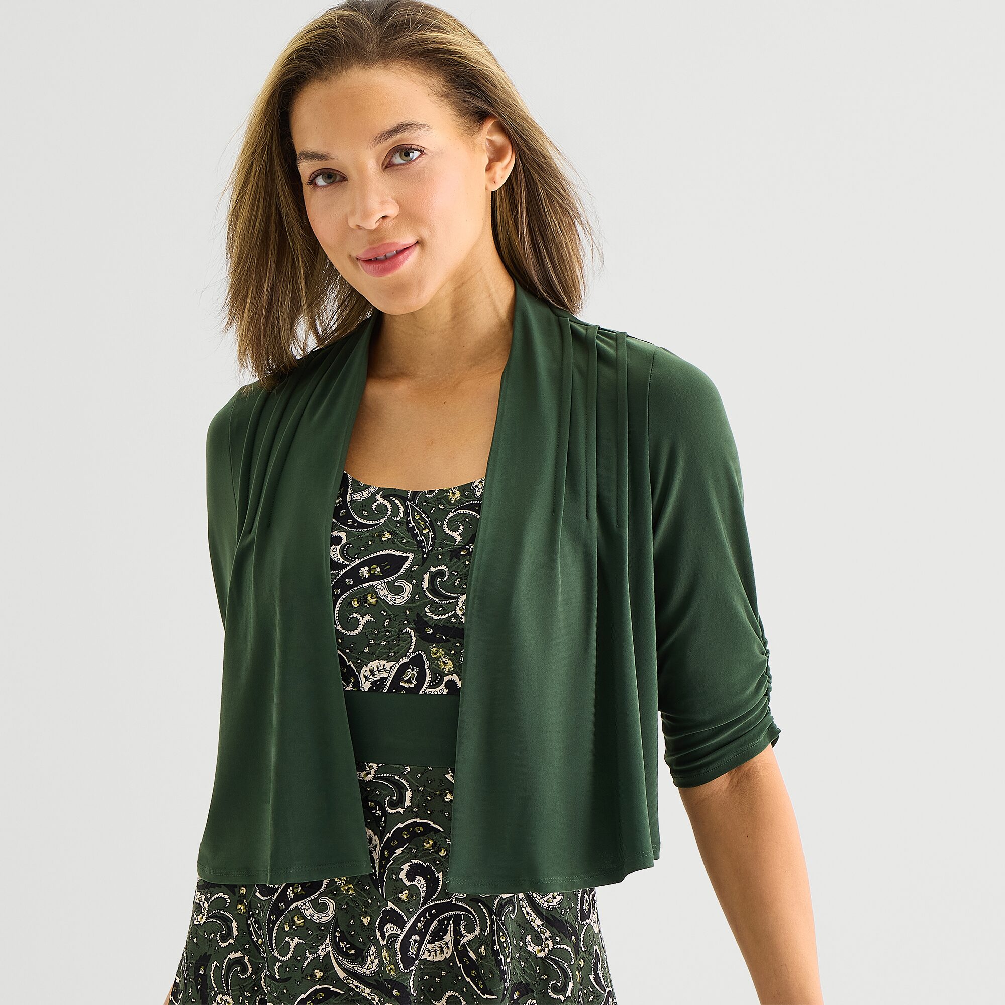 Perceptions Womens Paisley Jacket Dress