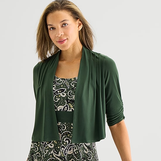 Perceptions Womens Paisley Jacket Dress