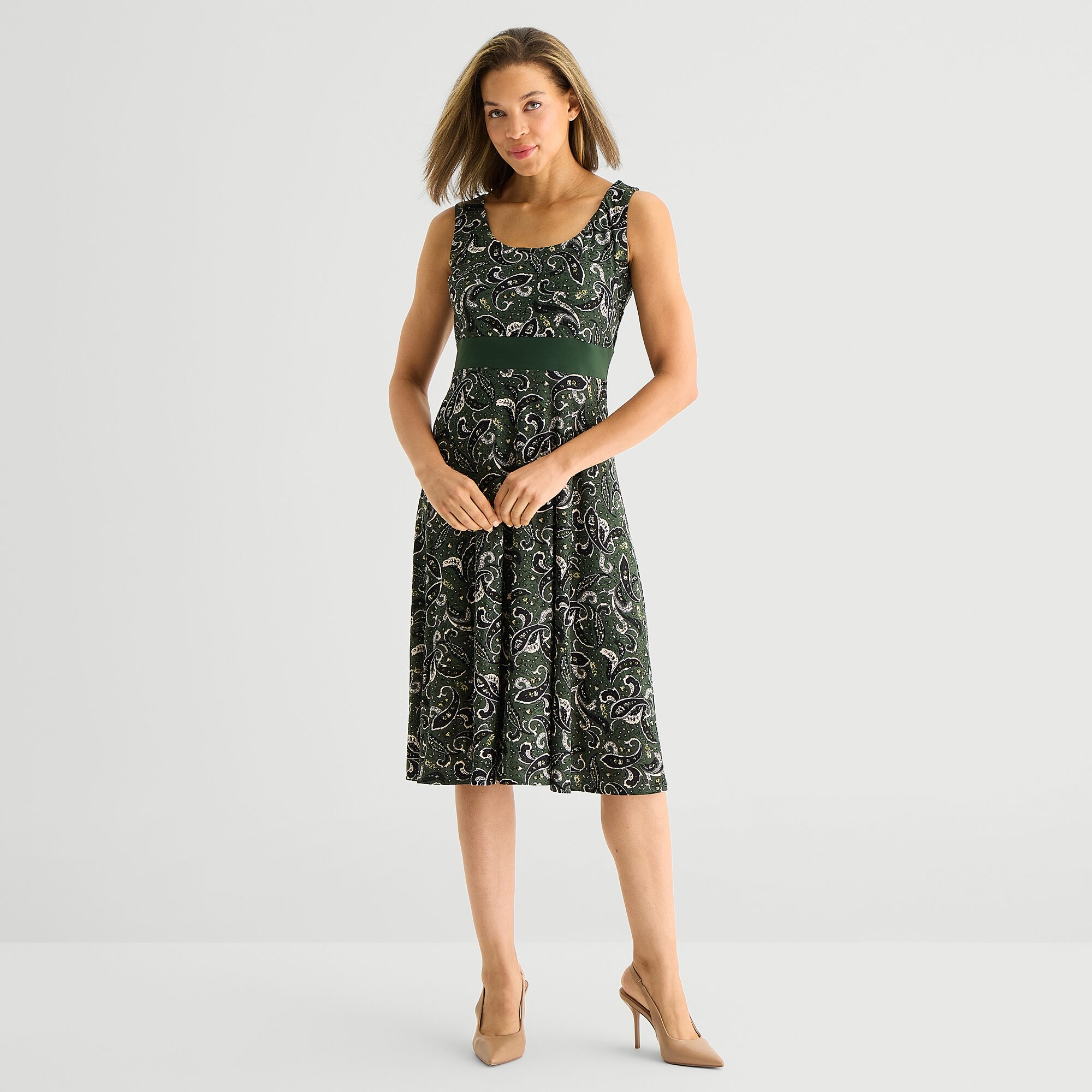 Perceptions Womens Paisley Jacket Dress